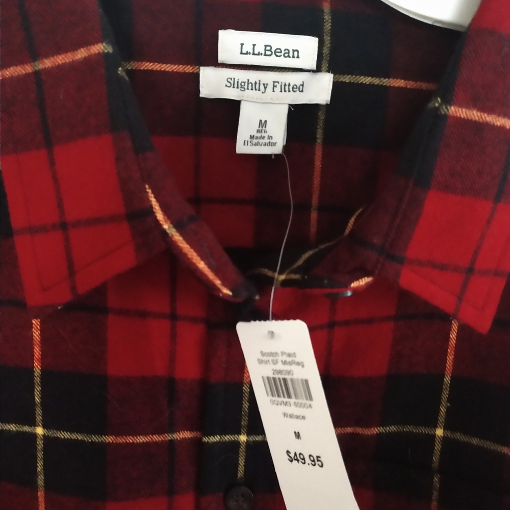 LL Bean Medium Women Flannel Shirt